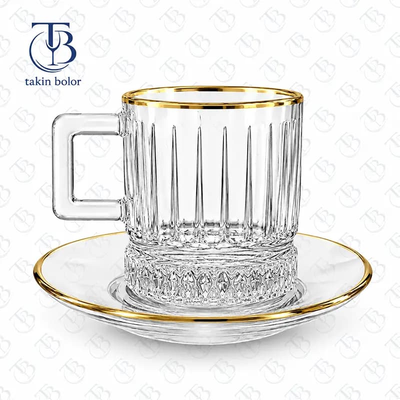 فنجان نعلبکی بلینک مکس – مدل KTZB158 – لب طلا — تصویر ۲