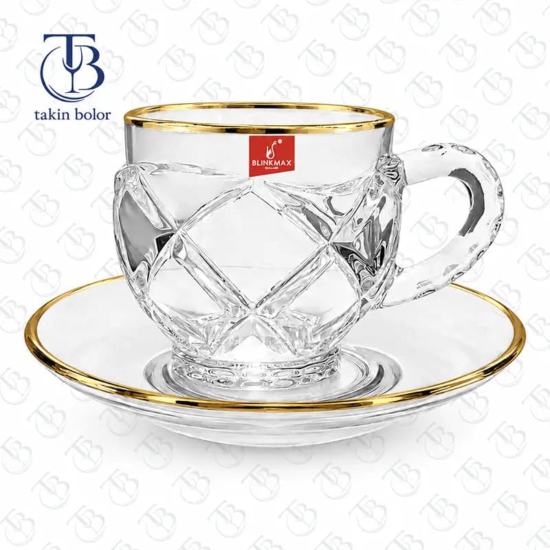 فنجان نعلبکی بلینک مکس – مدل KTZB156 – لب طلا — تصویر ۲