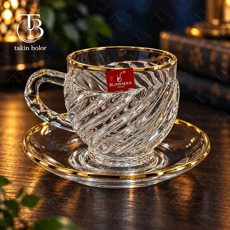 فنجان نعلبکی بلینک مکس – مدل KTZB155 – لب طلا