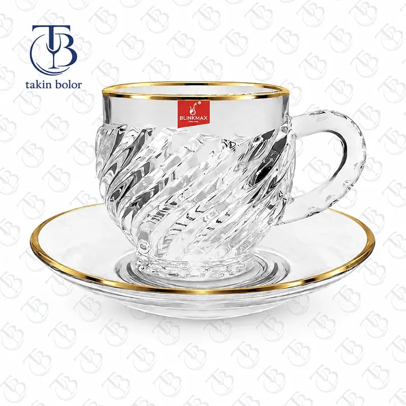 فنجان نعلبکی بلینک مکس – مدل KTZB155 – لب طلا — تصویر ۲