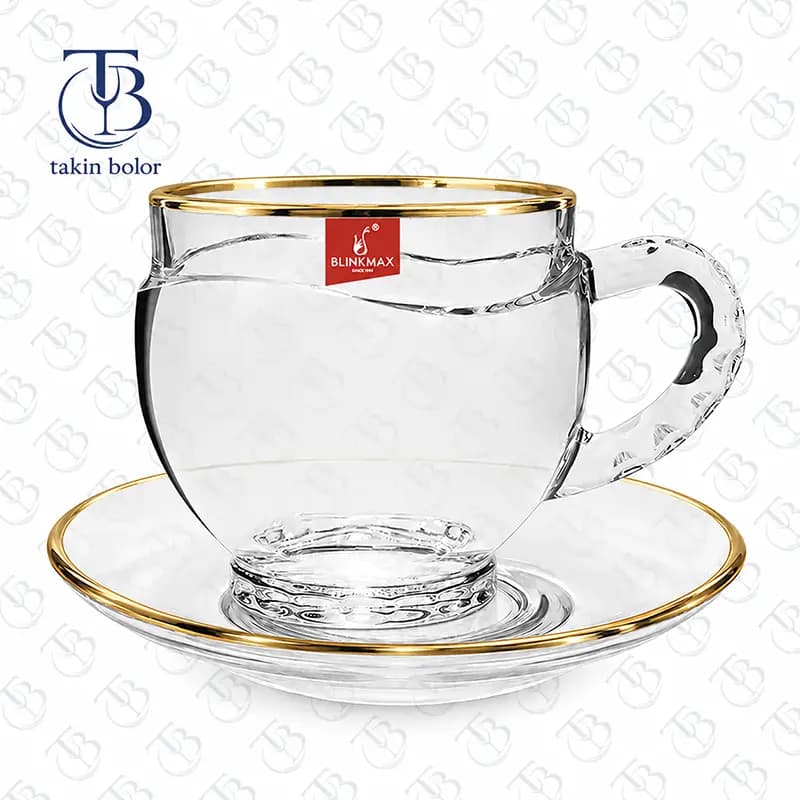 فنجان نعلبکی بلینک مکس – مدل KTZB148 – لب طلا — تصویر ۲