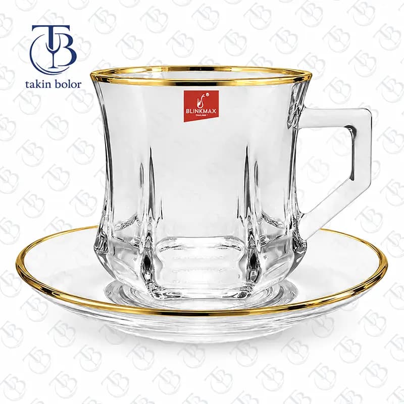 فنجان نعلبکی بلینک مکس – مدل KTZB144 – لب طلا — تصویر ۲