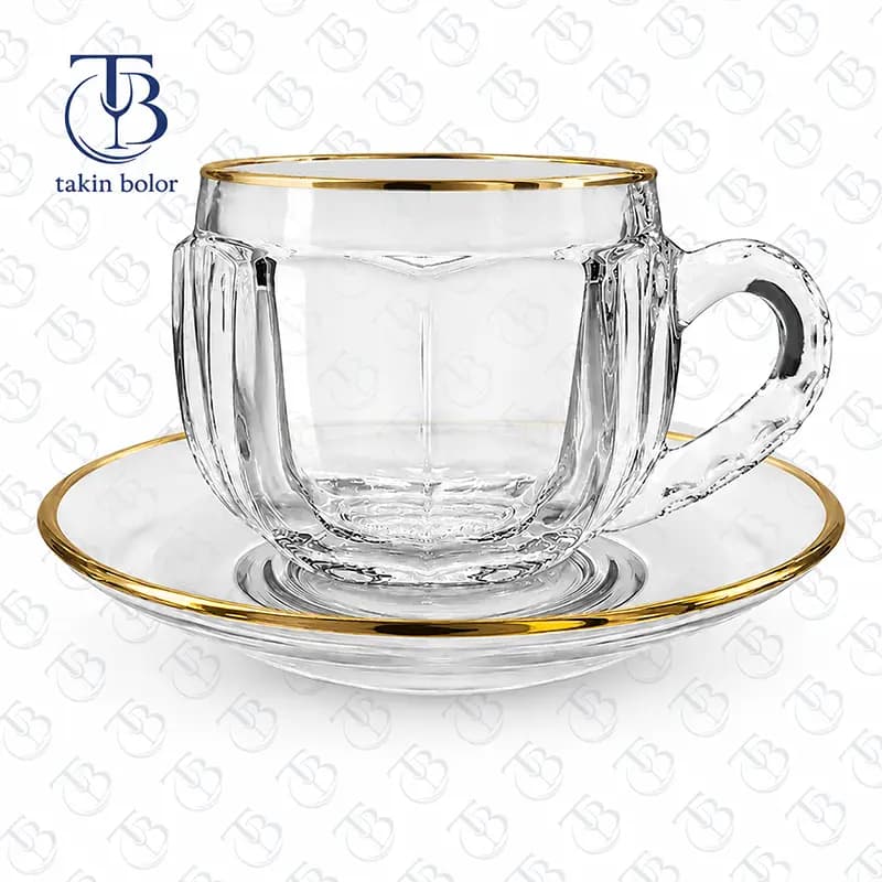 فنجان نعلبکی بلینک مکس – مدل KTZB142 – لب طلا — تصویر ۲