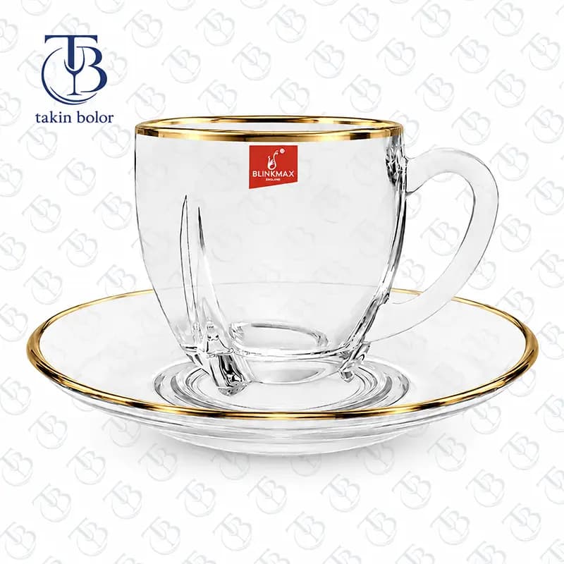 فنجان نعلبکی بلینک مکس – مدل KTZB126 – لب طلا — تصویر ۲