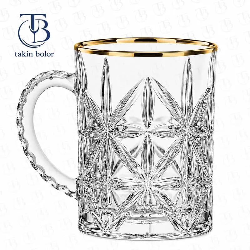 لیوان پوگین – مدل BJB503A – لب طلا — تصویر ۲