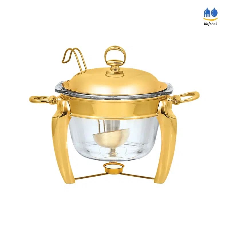 سوفله سوپ خوری پرتی – مدل پافیلی – طلایی — تصویر ۲