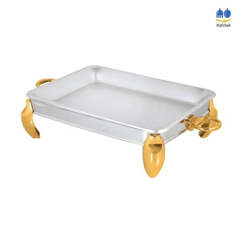 سوفله برنج خوری پرتی – مدل پافیلی – سیلور طلایی — تصویر ۲