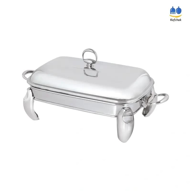 سوفله خوری پرتی سایز متوسط – مدل پافیلی – سیلور — تصویر ۲
