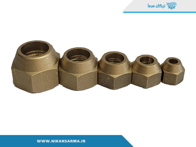مهره سفارشی از جنس برنج سایز 7/8 اینچ