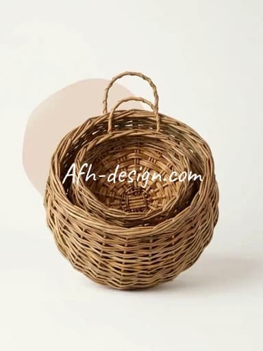 دیوارکوب و آویز حصیری لانه|دو عددی — تصویر ۲