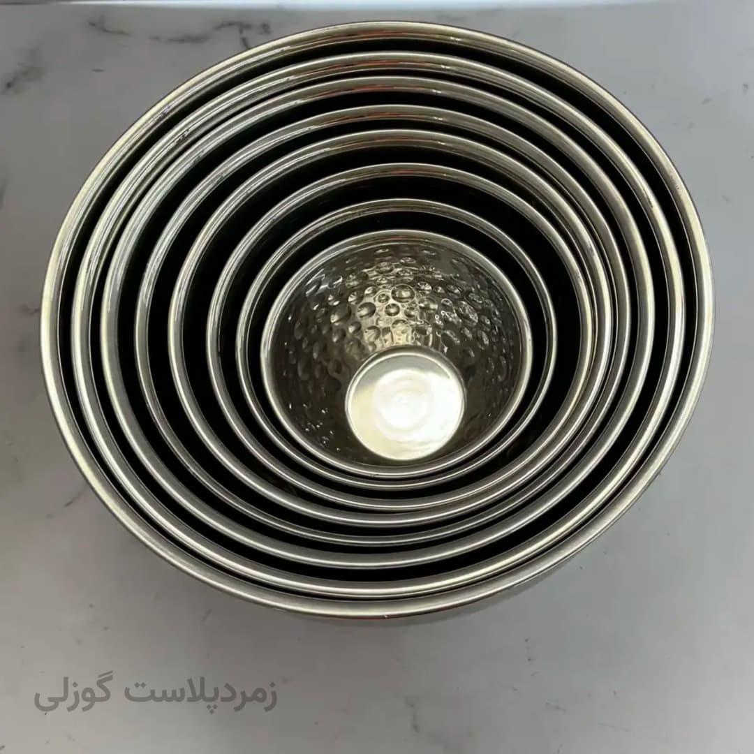 کاسه استیل طرح چکشی — تصویر ۵