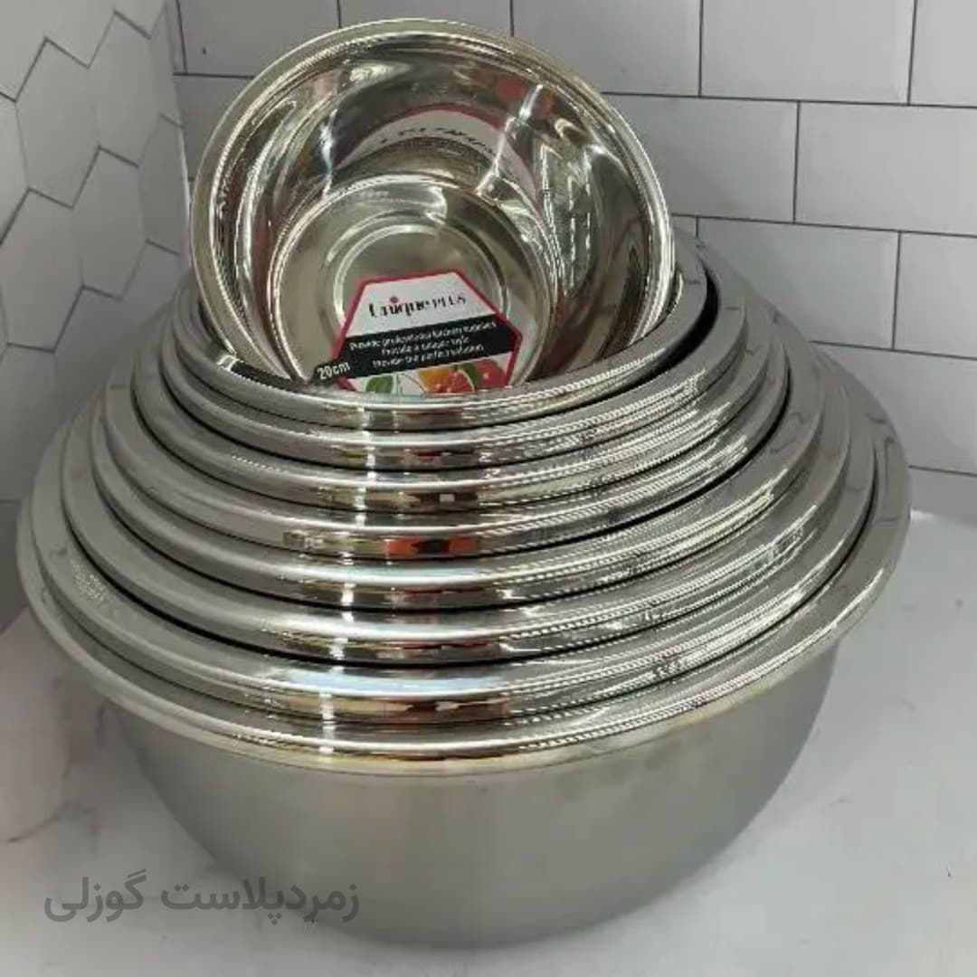 سرویس 11 پارچه لگن استیل ضخیم