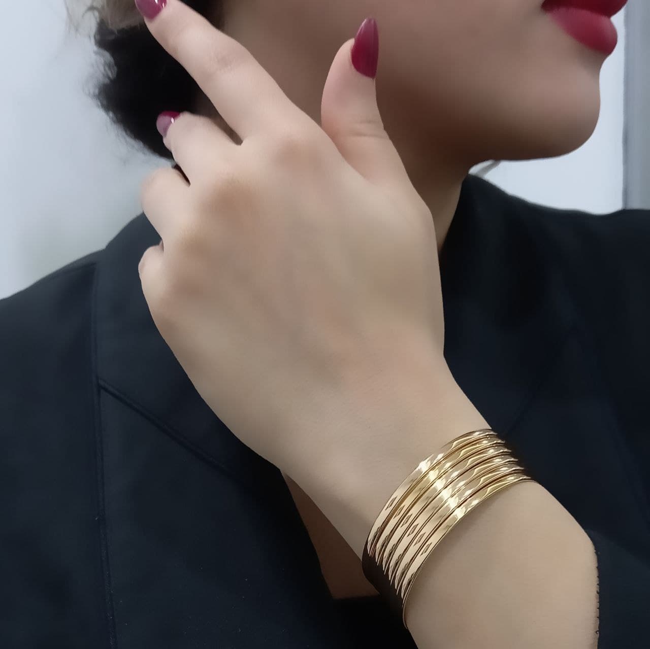 النگو ۳ میل آینه‌ای جدید مارک YSX پک ۶ عددی — تصویر ۶