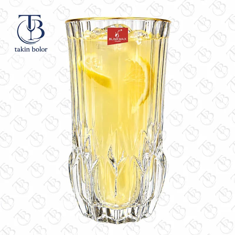 لیوان شربت خوری بلینک مکس – مدل KTY6241 – لب طلایی — تصویر ۲