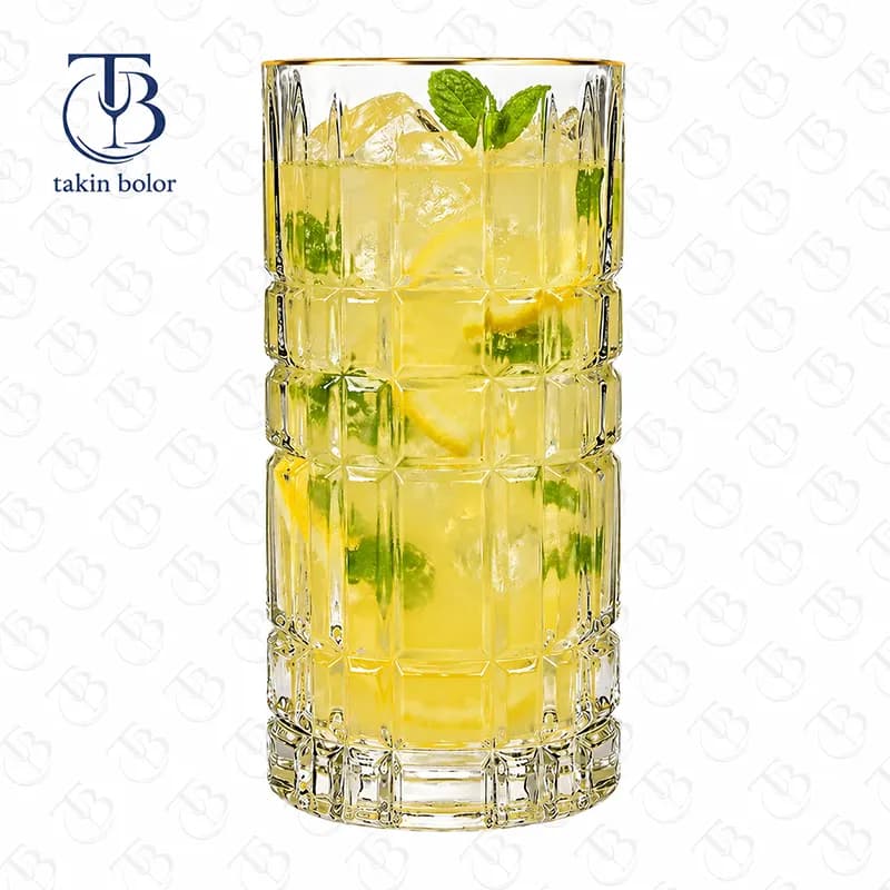 لیوان شربت خوری بلینک مکس – مدل KTY6231D – لب طلا — تصویر ۲