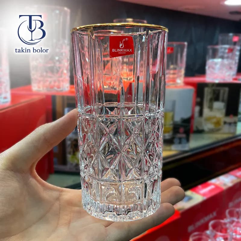 لیوان شربت خوری بلینک مکس – مدل KTY6231C – لب طلا — تصویر ۴