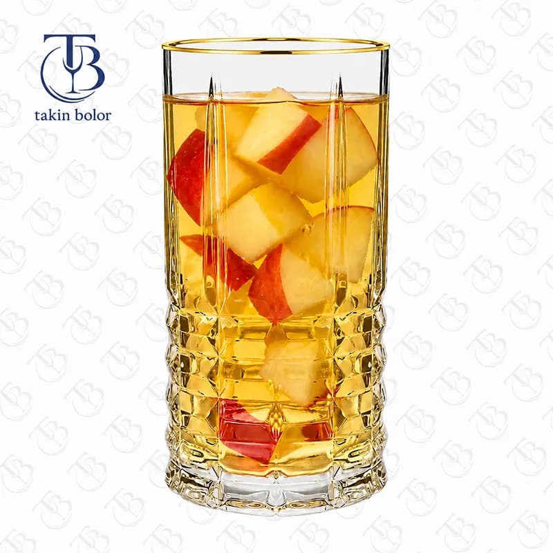 لیوان شربت خوری بلینک مکس – مدل KTY6231B – لب طلا — تصویر ۲