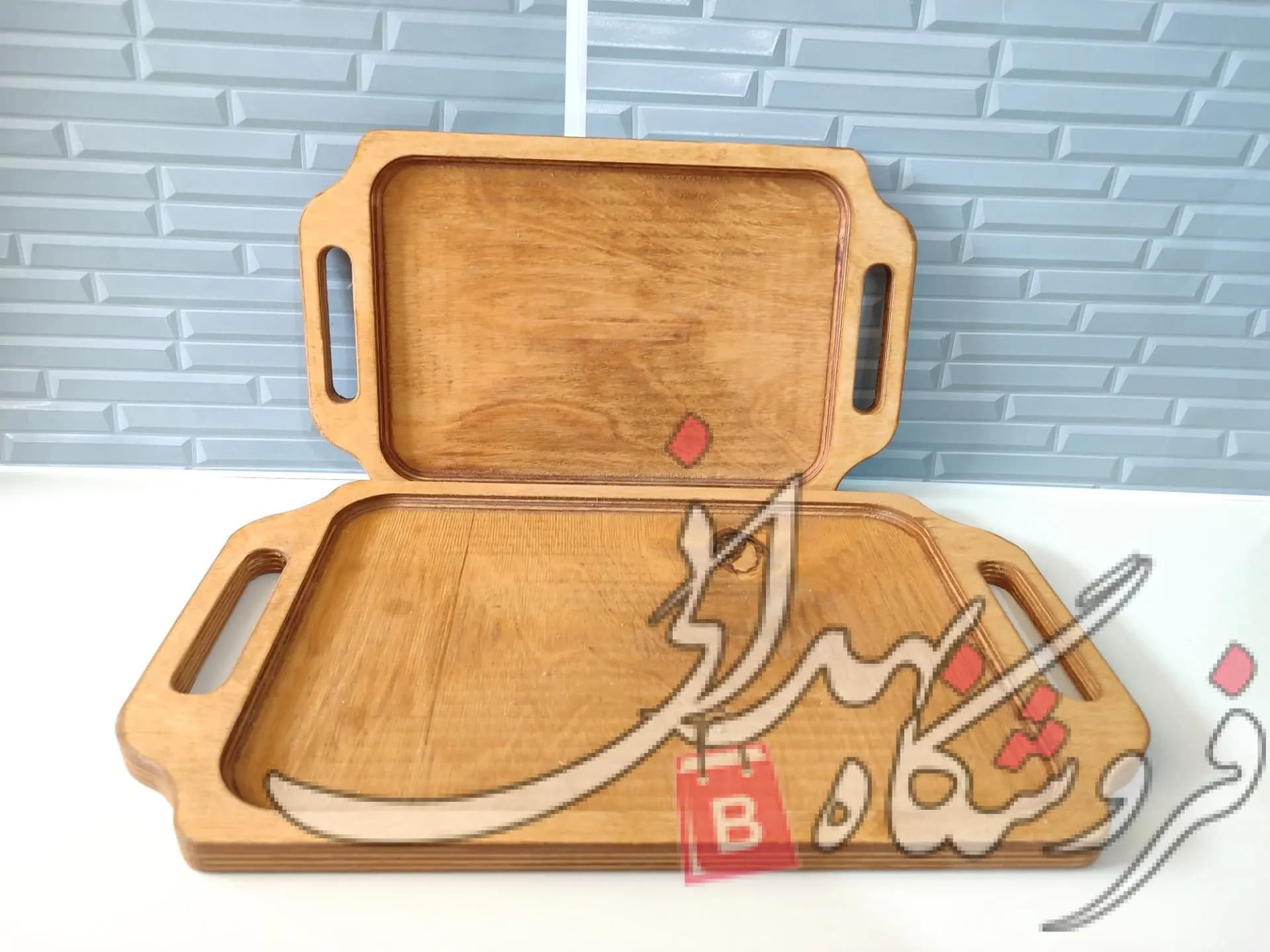 سینی چوبی بزرگ — تصویر ۴