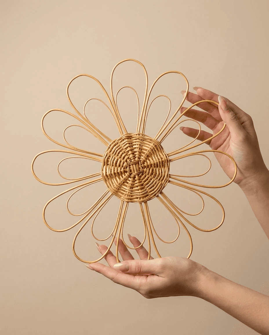 دیوارکوب حصیری میخک