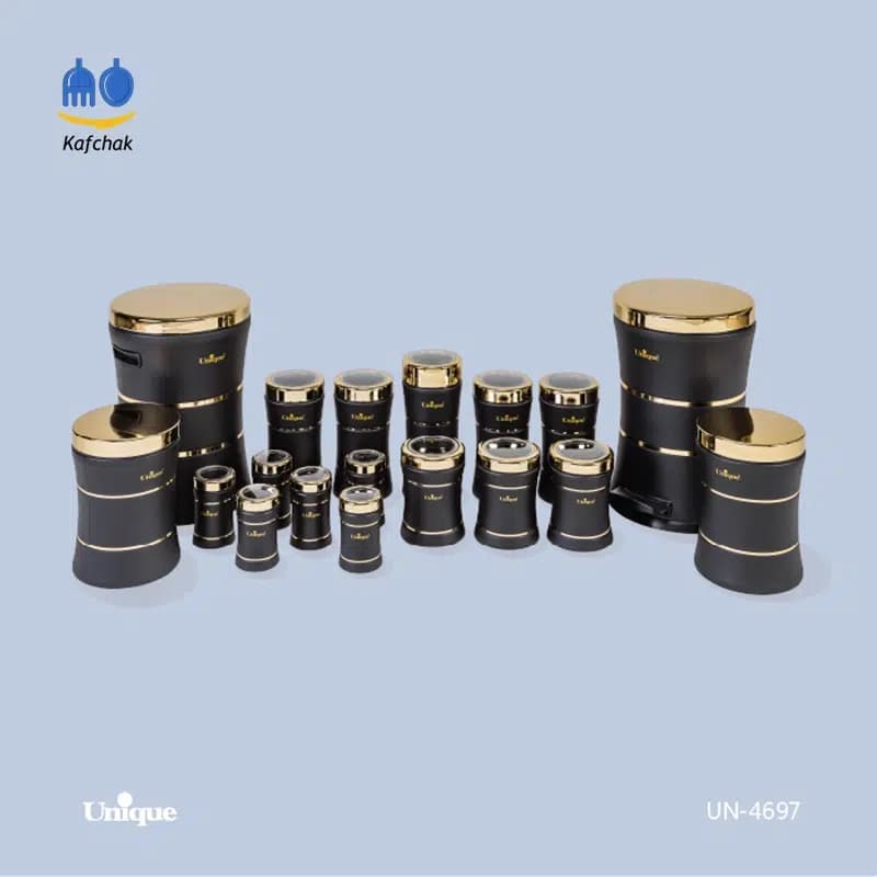 ست 18 پارچه سطل یونیک – مدل 4697 – تمام استیل — تصویر ۳