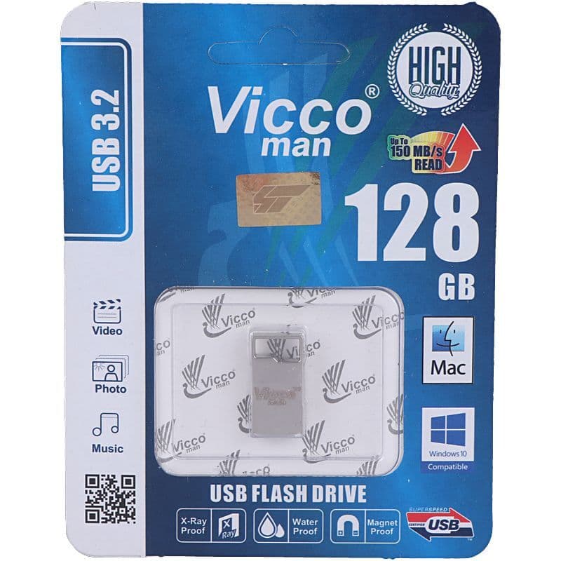 فلش 128 گیگ ویکومن Vicco Man VC378 USB3.2 — تصویر ۳