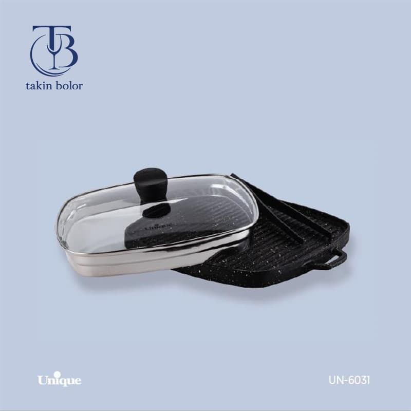 ماهیتابه گریل یونیک – مدل 6031 – چدن با روکش نسوز