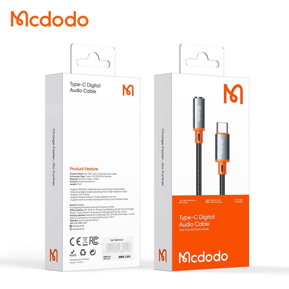 مبدل USB-C به جک 3.5 میلیمتری مک دودو مدل CA-7561 — تصویر ۶