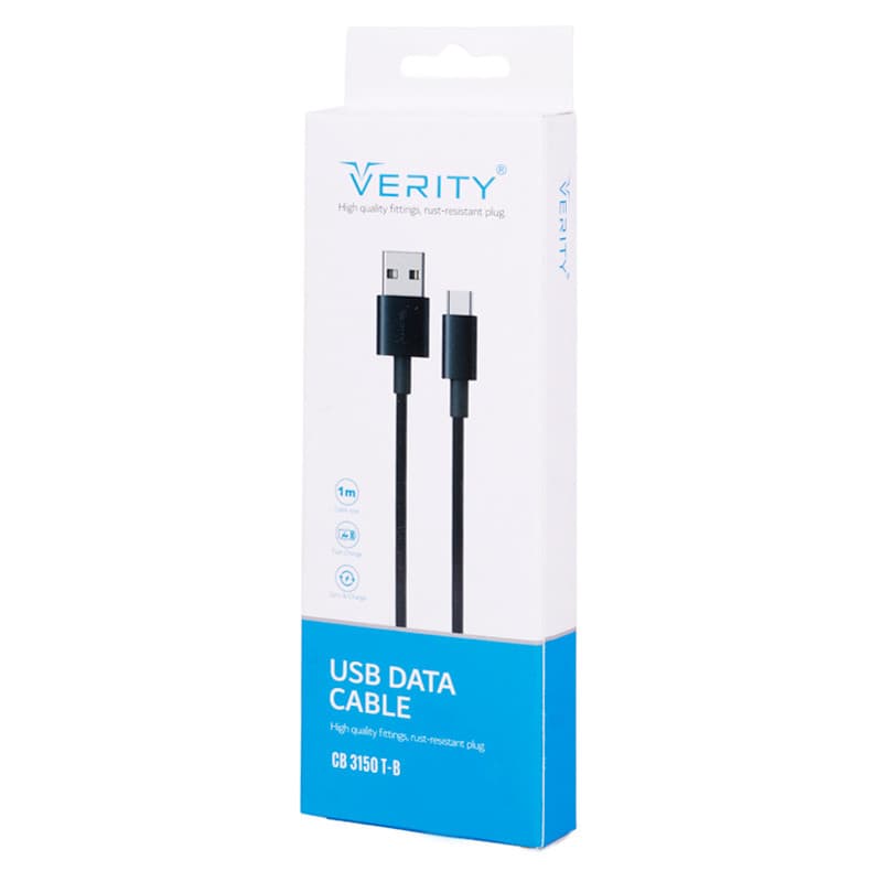 کابل تایپ سی فست شارژ Verity CB 3150T 1m — تصویر ۵