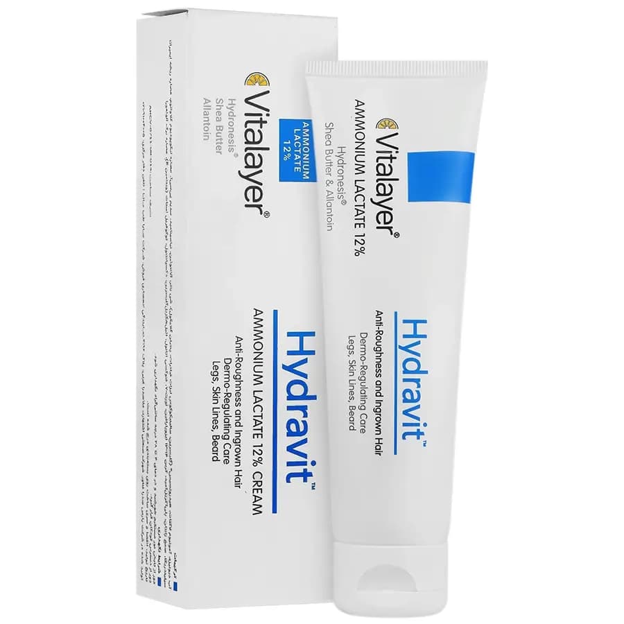 کرم آمونیوم لاکتات 12 درصد ویتالیر مدل Hydravit حجم 100 میلی لیتر — تصویر ۲