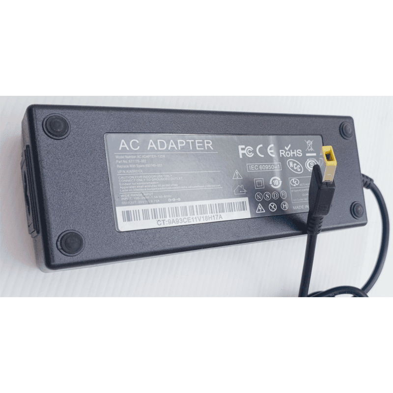 آداپتور شارژر لپ تاپ لنوو 135 وات 6.75 آمپر سوکت USB طرح اصلی