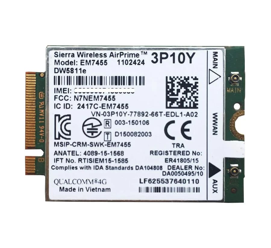 ماژول سیم کارت لپ تاپ دل اچ پی تینک پد 4G LTE استوک EM 7455