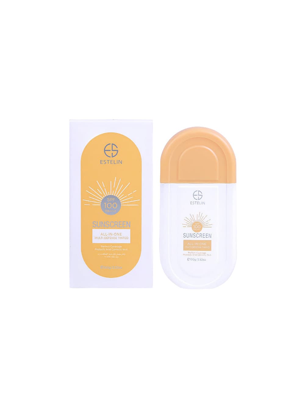 ضدآفتاب استیلن رنگی SPF100 مدل All-in-One Multi_Defense بژ طبیعی