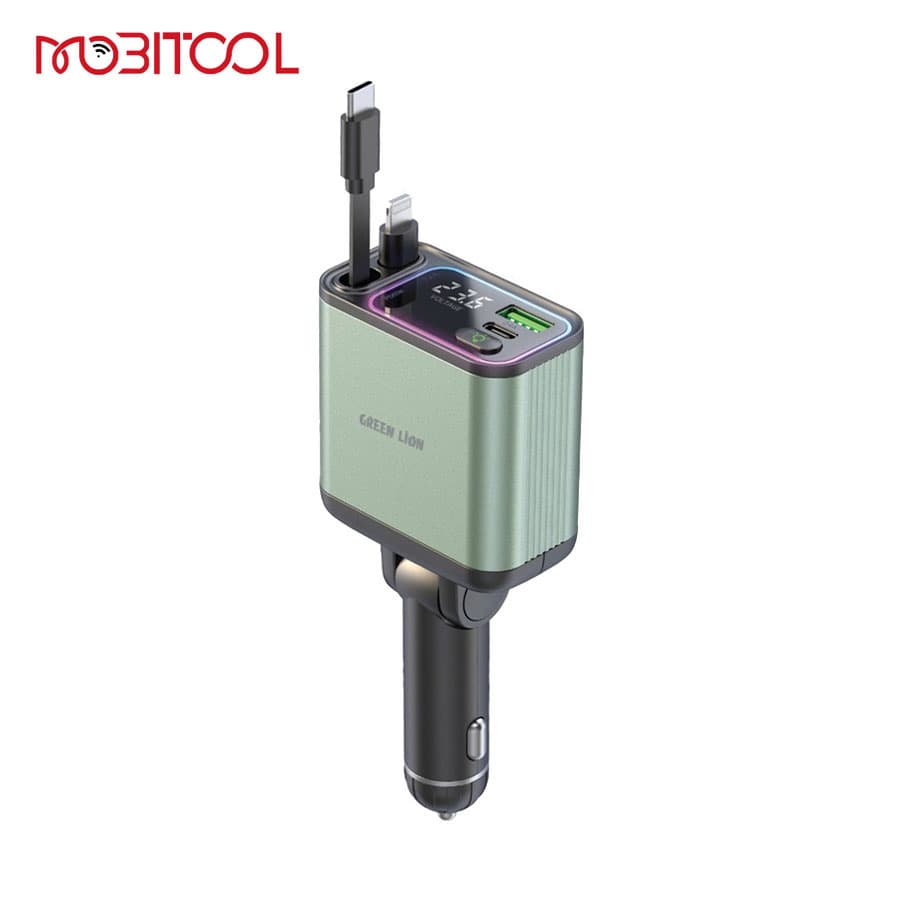 شارژر فندکی گرین لاین Retractable 90W Car Charger PD 65W — تصویر ۸
