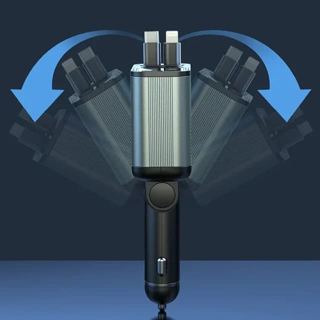 شارژر فندکی گرین لاین Retractable 90W Car Charger PD 65W — تصویر ۲