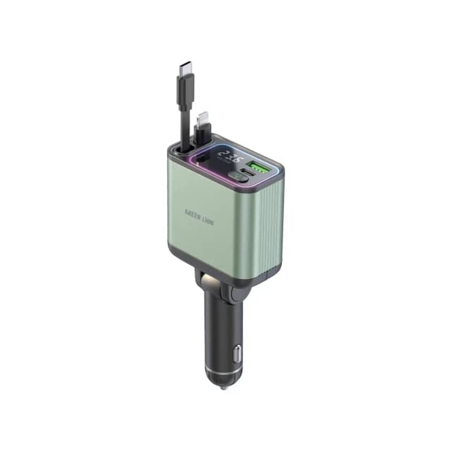 شارژر فندکی گرین لاین Retractable 90W Car Charger PD 65W — تصویر ۴