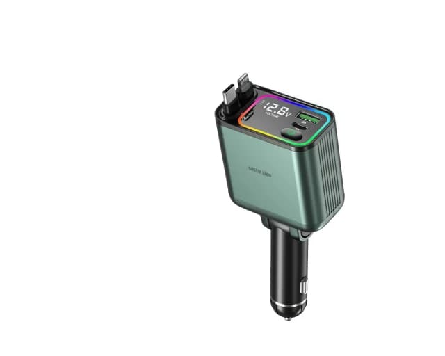 شارژر فندکی گرین لاین Retractable 90W Car Charger PD 65W — تصویر ۳