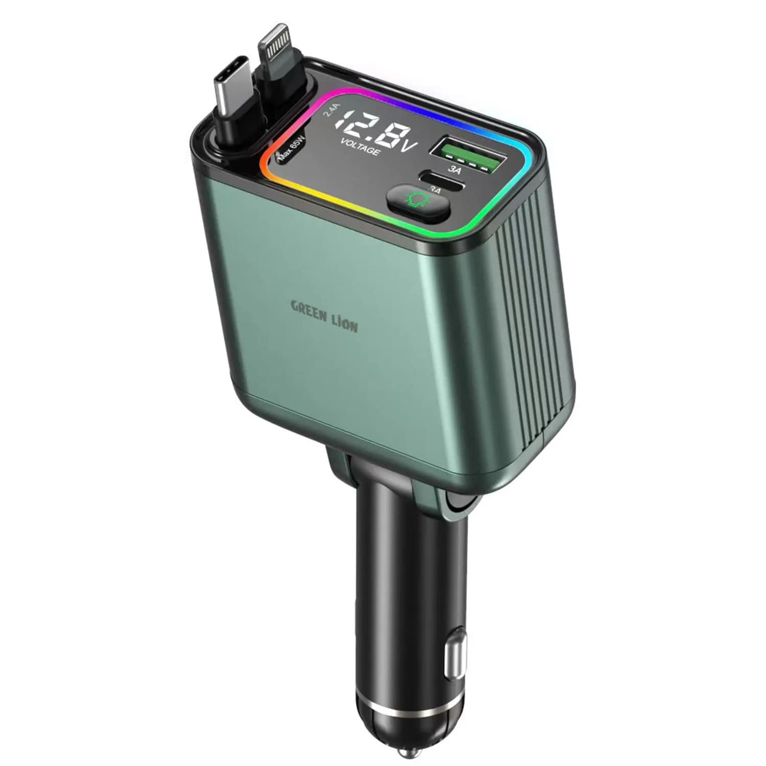 شارژر فندکی گرین لاین Retractable 90W Car Charger PD 65W — تصویر ۱۲