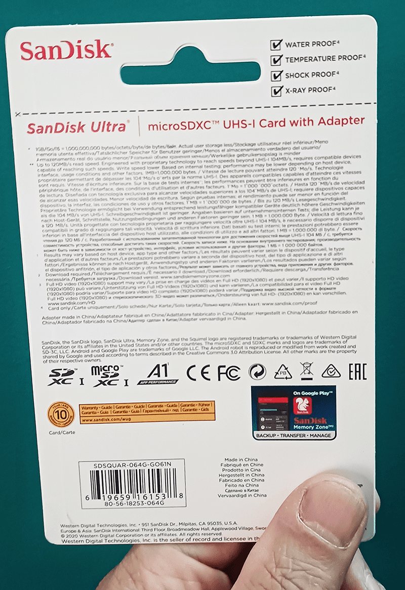 کارت حافظه SanDSisk میکرو اس دی 64 گیگابایت — تصویر ۳