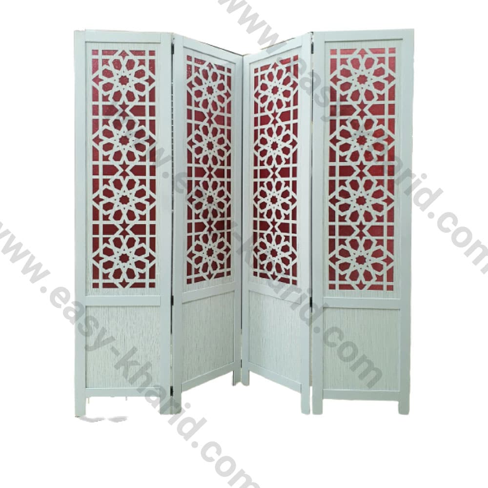پاراوان چوبی برش لیزری دوجداره طلق رنگی کد 4011