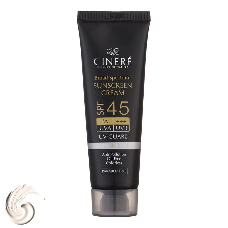 کرم ضدآفتاب مردانه SPF45 سینره حجم 50 میلی‌لیتر