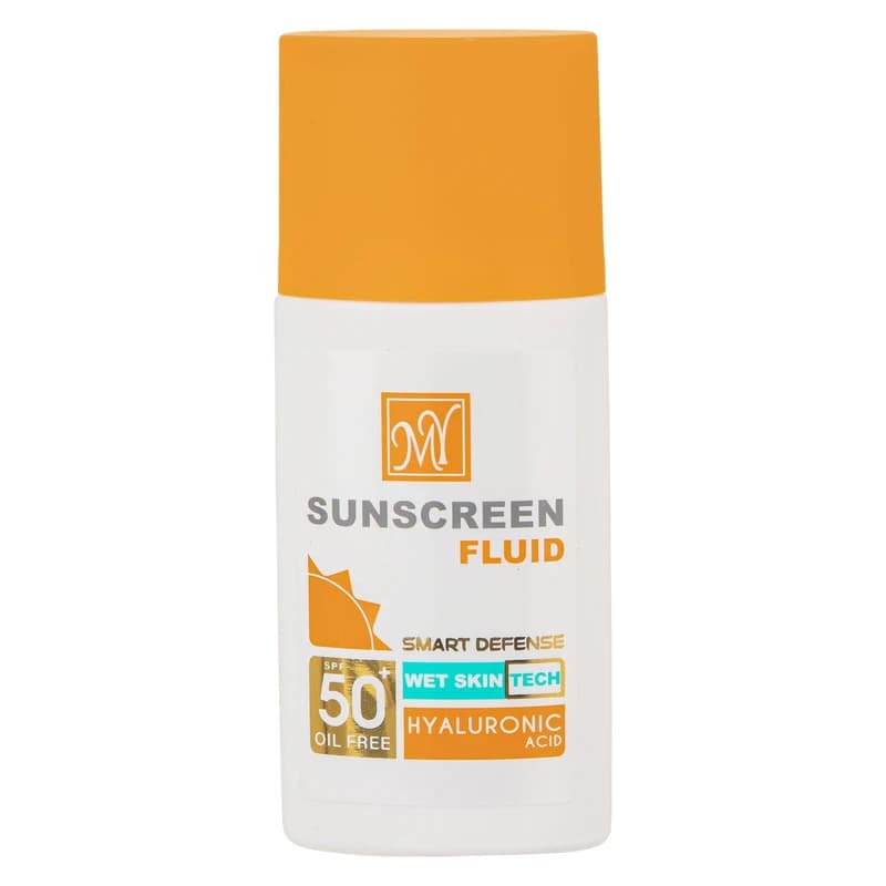فلوئید ضدآفتاب بی‌رنگ مای SPF50 مدل Smart Defense مناسب انواع پوست حجم 50 میلی‌لیتر