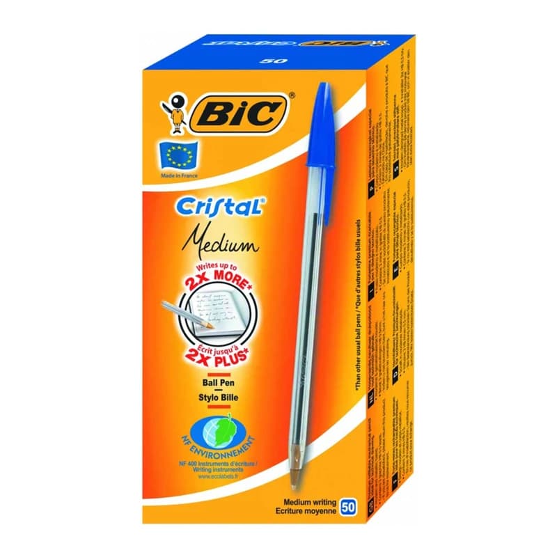 خودکار بیک مدل کریستال اورجینال آبی 1 میل — تصویر ۲