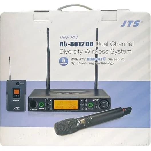 سیستم میکروفون بی‌سیم جی تی اس مدل RU8012+850LTH | میکروفون دستی UHF حرفه‌ای