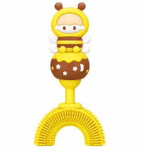 مسواک سیلیکونی چرخشی کودک ۲ تا ۷ ساله عروسکی زنبور toothbrush