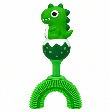 مسواک سیلیکونی چرخشی کودک ۲ تا ۷ ساله عروسکی دایناسور toothbrush