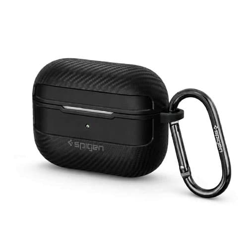 کاور هارد ایرپاد برند Spigen طرح کربن همراه با آویز مناسب برای AirPods Pro 2