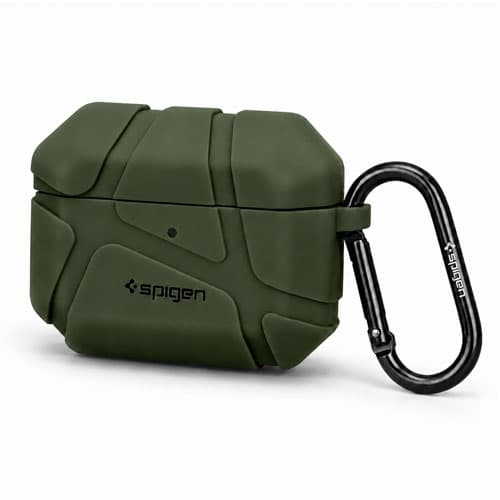 کاور ضد ضربه ایرپاد برند Spigen طرح RUGGED ARMOR همراه با آویز مناسب برای AirPods Pro 3 — تصویر ۴