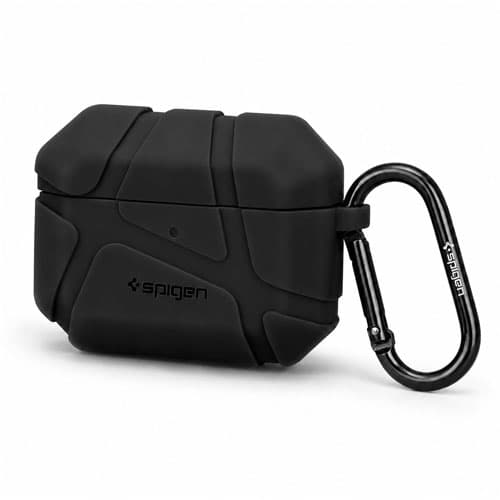 کاور ضد ضربه ایرپاد برند Spigen طرح RUGGED ARMOR همراه با آویز مناسب برای AirPods Pro 3