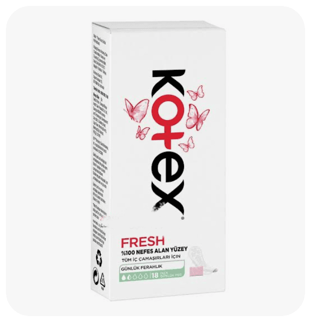 پد روزانه کوتکس ۱۸ عددی kotex