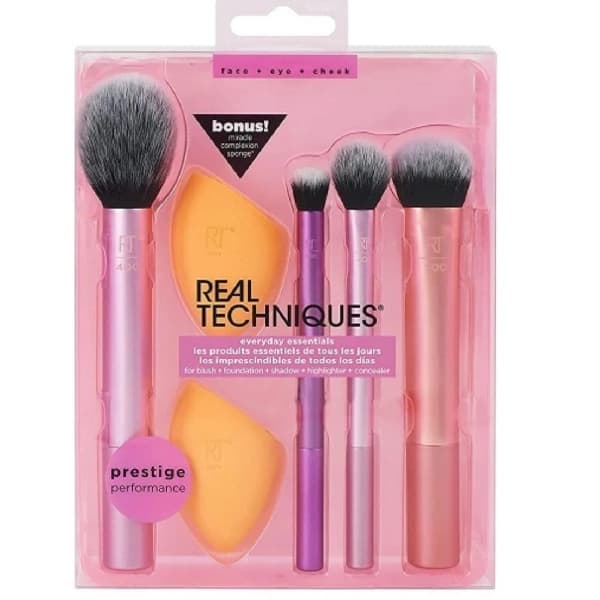 ست براش و اسفنج آرایشی ریل تکنیکس Real Techniques مدل Everyday Essentials